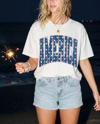 America Stars Collegiate Vintage Graphic Tee