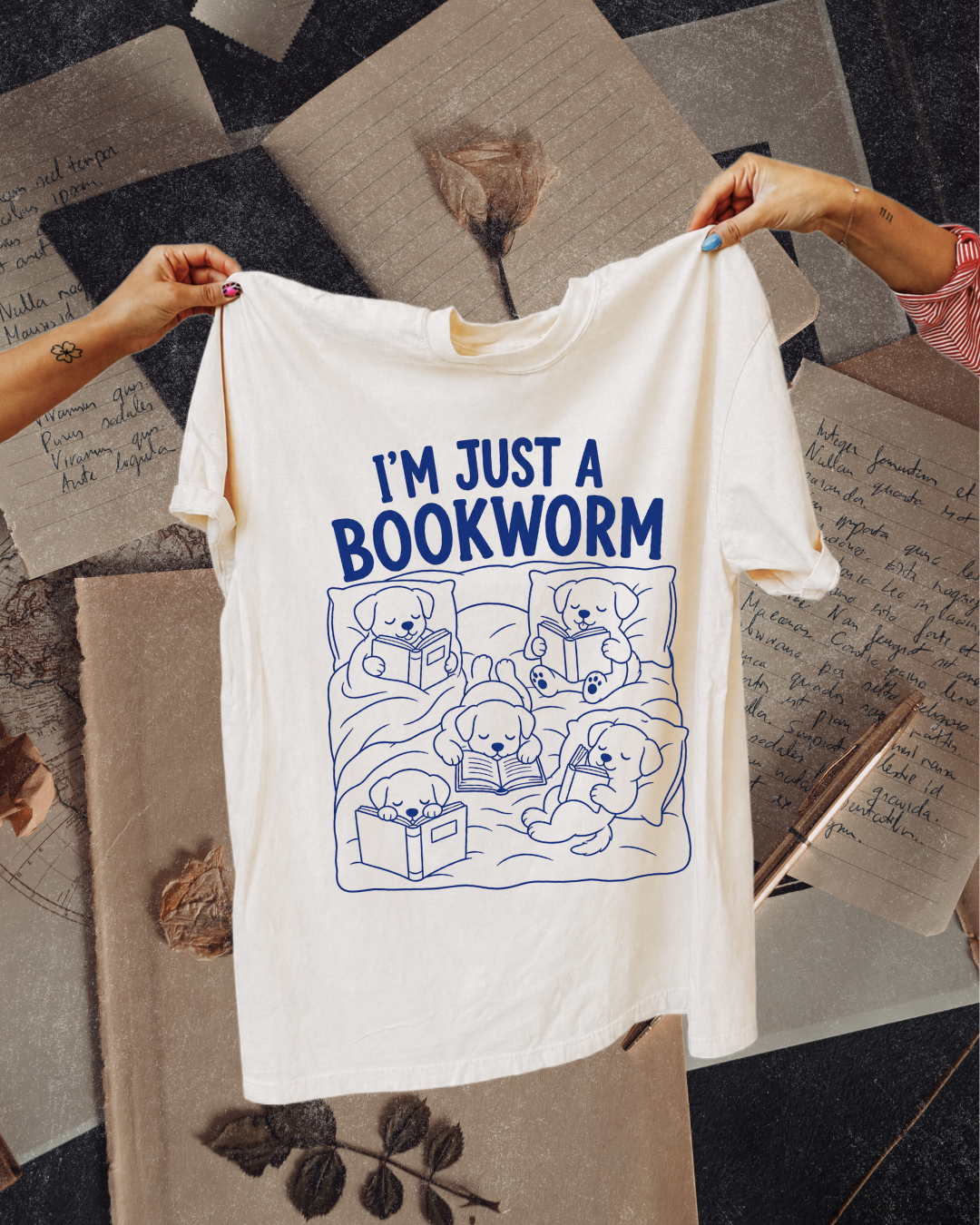 I'm Just a Bookworm Bookish Graphic Tee