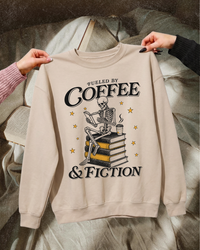 Fueled by Coffee and Fiction Bookish Sweatshirt