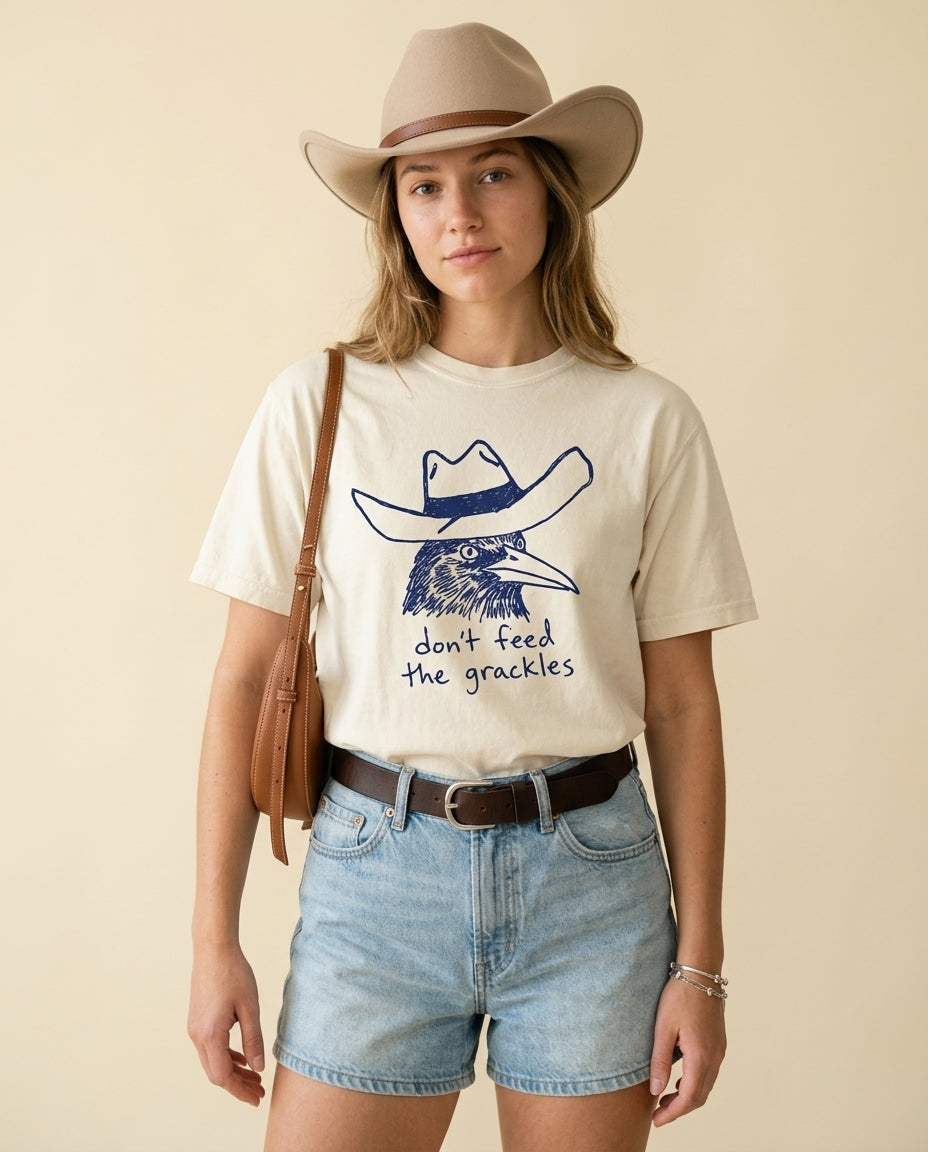 Don't Feed The Grackles Houston Graphic Tee