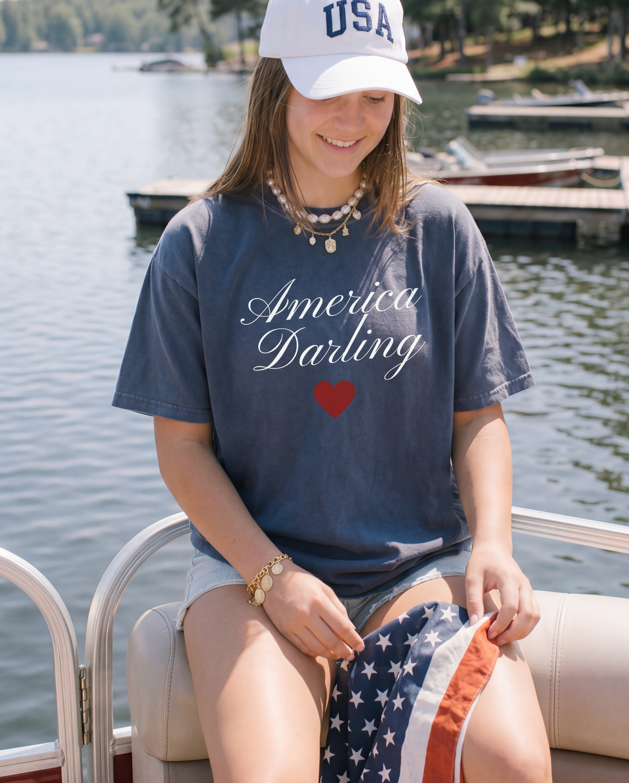 America Darling Heart Graphic Tee