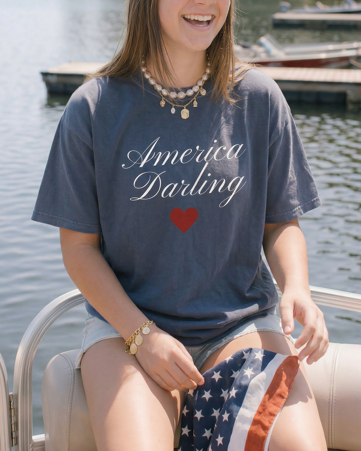 America Darling Heart Graphic Tee
