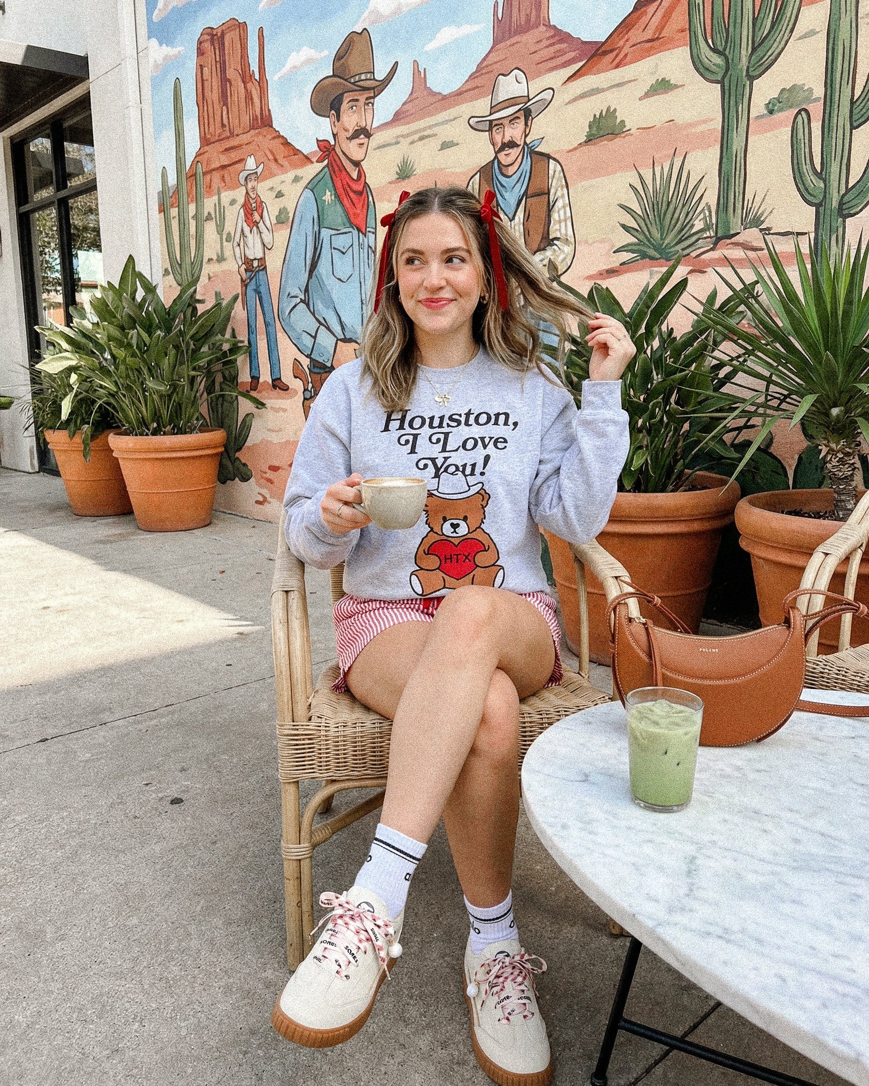 Houston I Love You Graphic Sweatshirt
