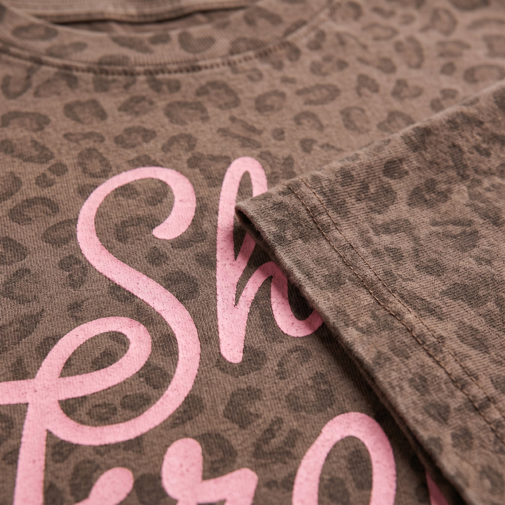 She's From Texas Western Leopard Graphic Tee