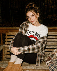 I Bite Back Vampire Lips Tee