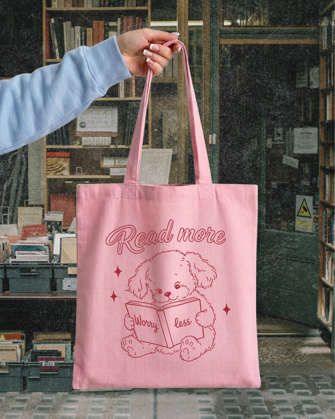 Read More Worry Less Bookish Tote Bag