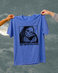 Dead Tired But Still Reading Skeleton Graphic Tee