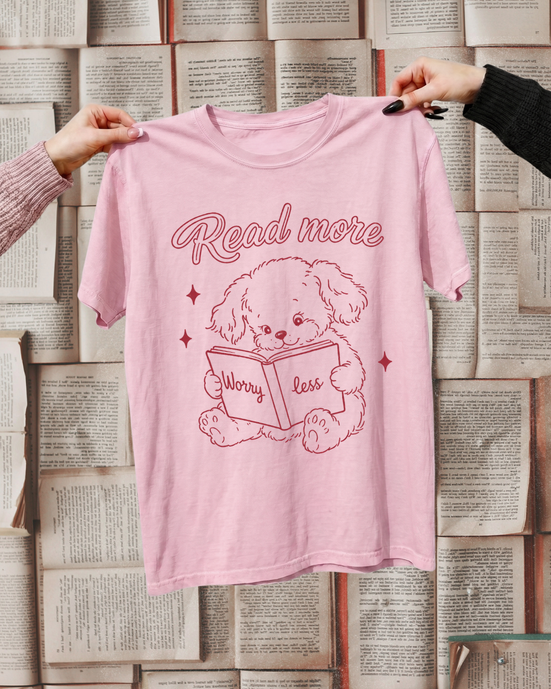 Read More Worry Less Bookish Graphic Tee