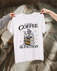 Fueled by Coffee and Fiction Bookish Graphic Tee