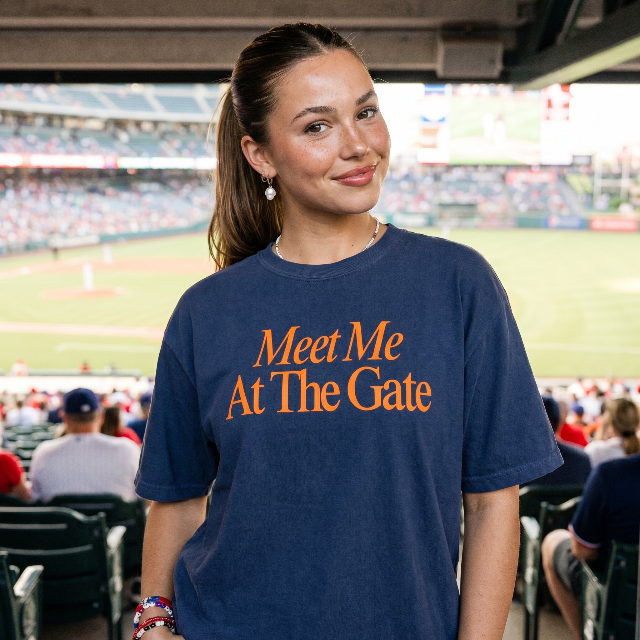 Text Me When You Get To The Ballpark Baseball Graphic Tee