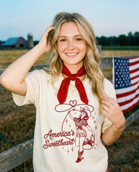 America's Sweetheart USA Western Graphic Tee