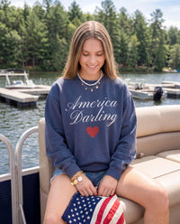 America Darling Heart Garment Dyed Sweatshirt