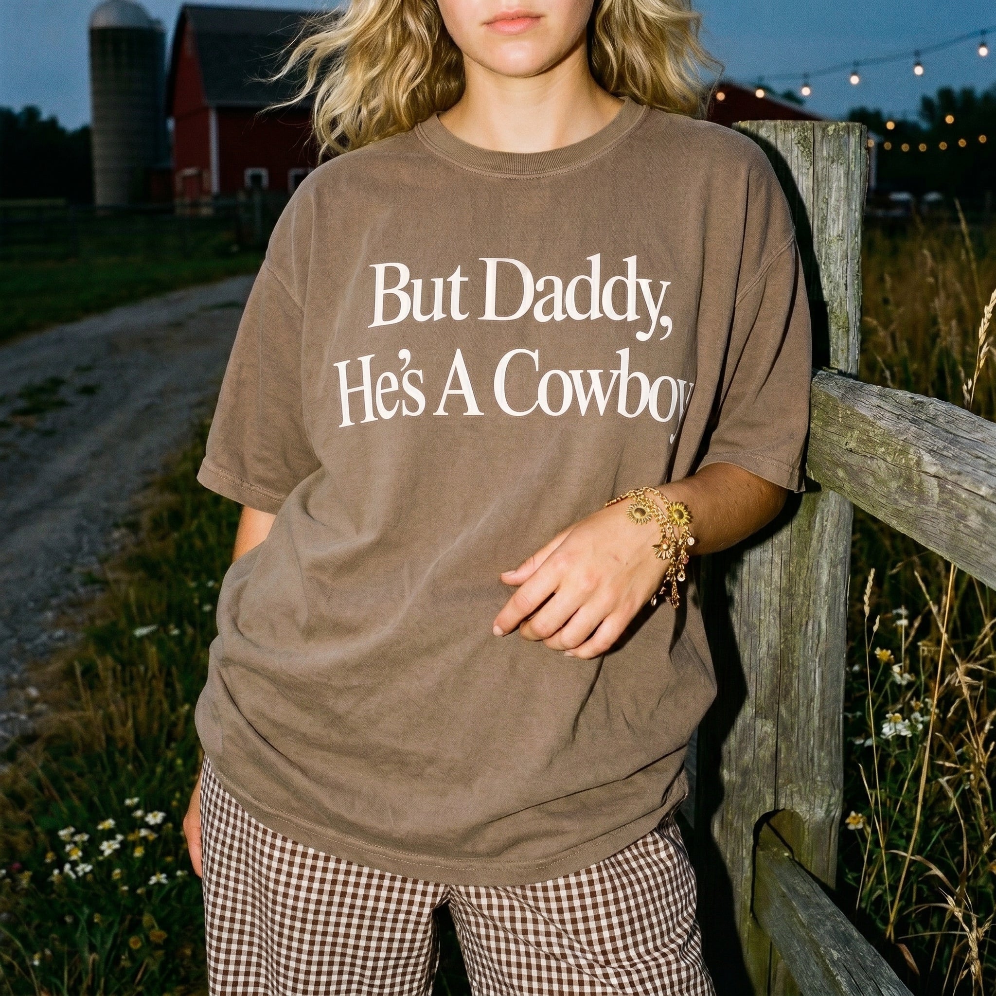But Daddy He's A Cowboy Western Graphic Tee