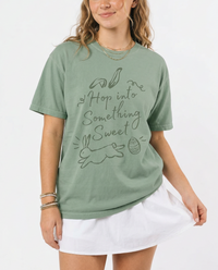 Hop Into Something Sweet Spring Graphic Tee