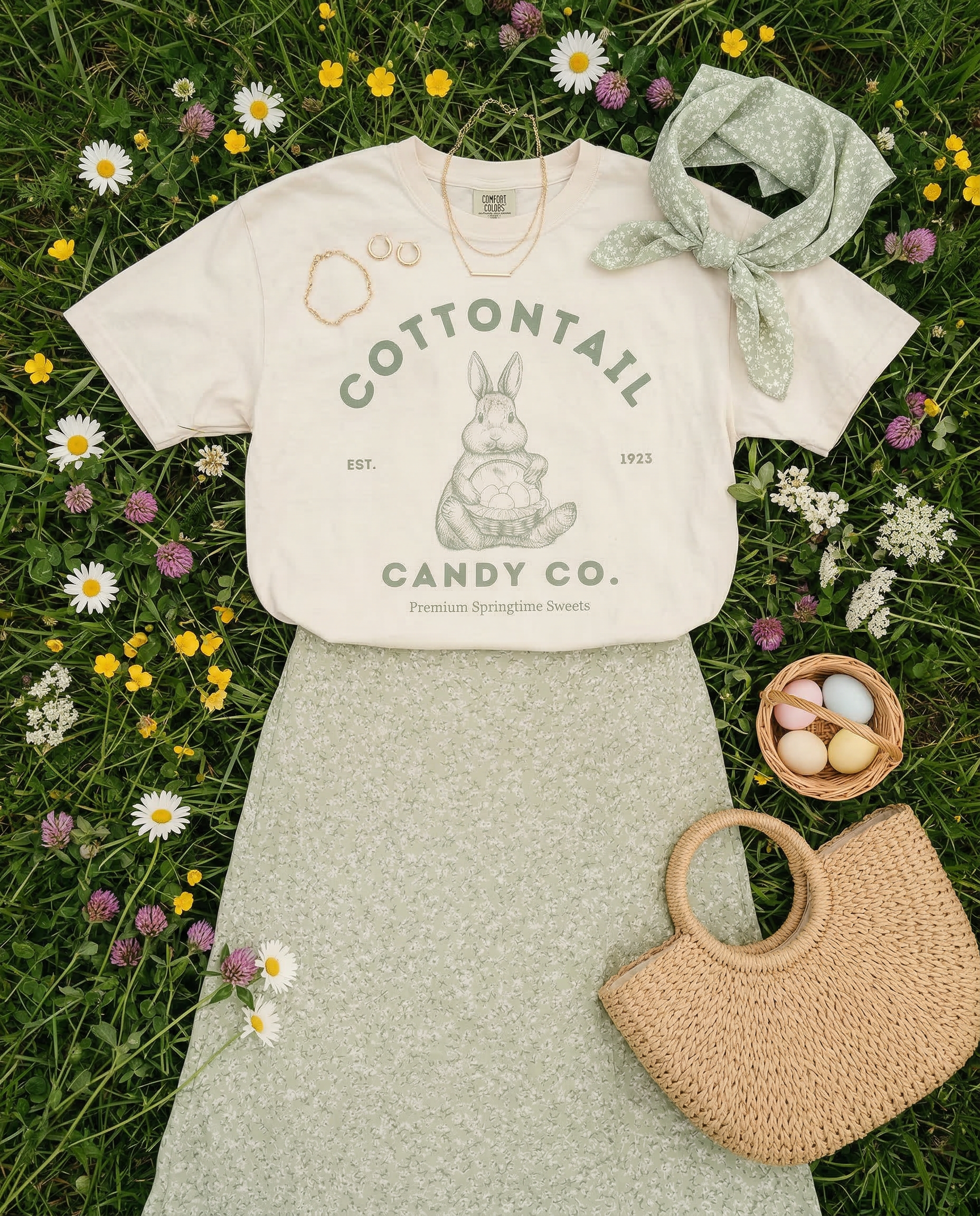Cottontail Candy Co. Easter Spring Graphic Tee