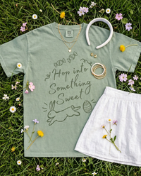 Hop Into Something Sweet Spring Graphic Tee