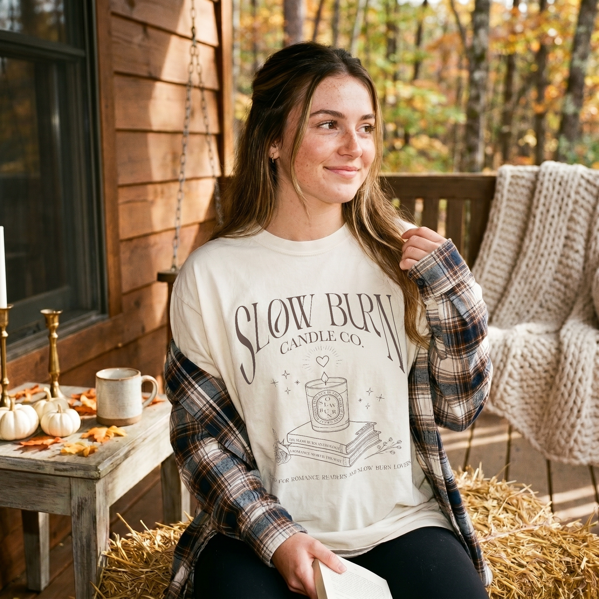 Slow Burn Candle Co Bookish Graphic Tee