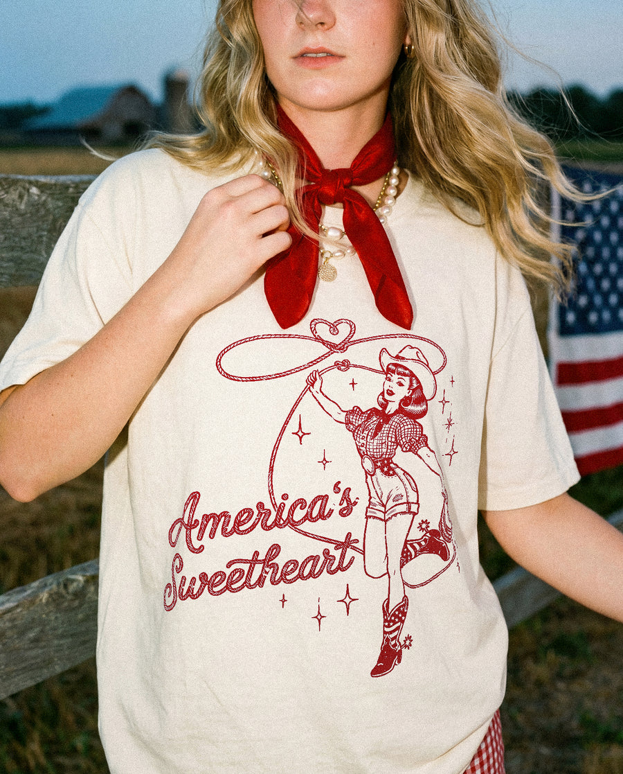 America's Sweetheart USA Western Graphic Tee