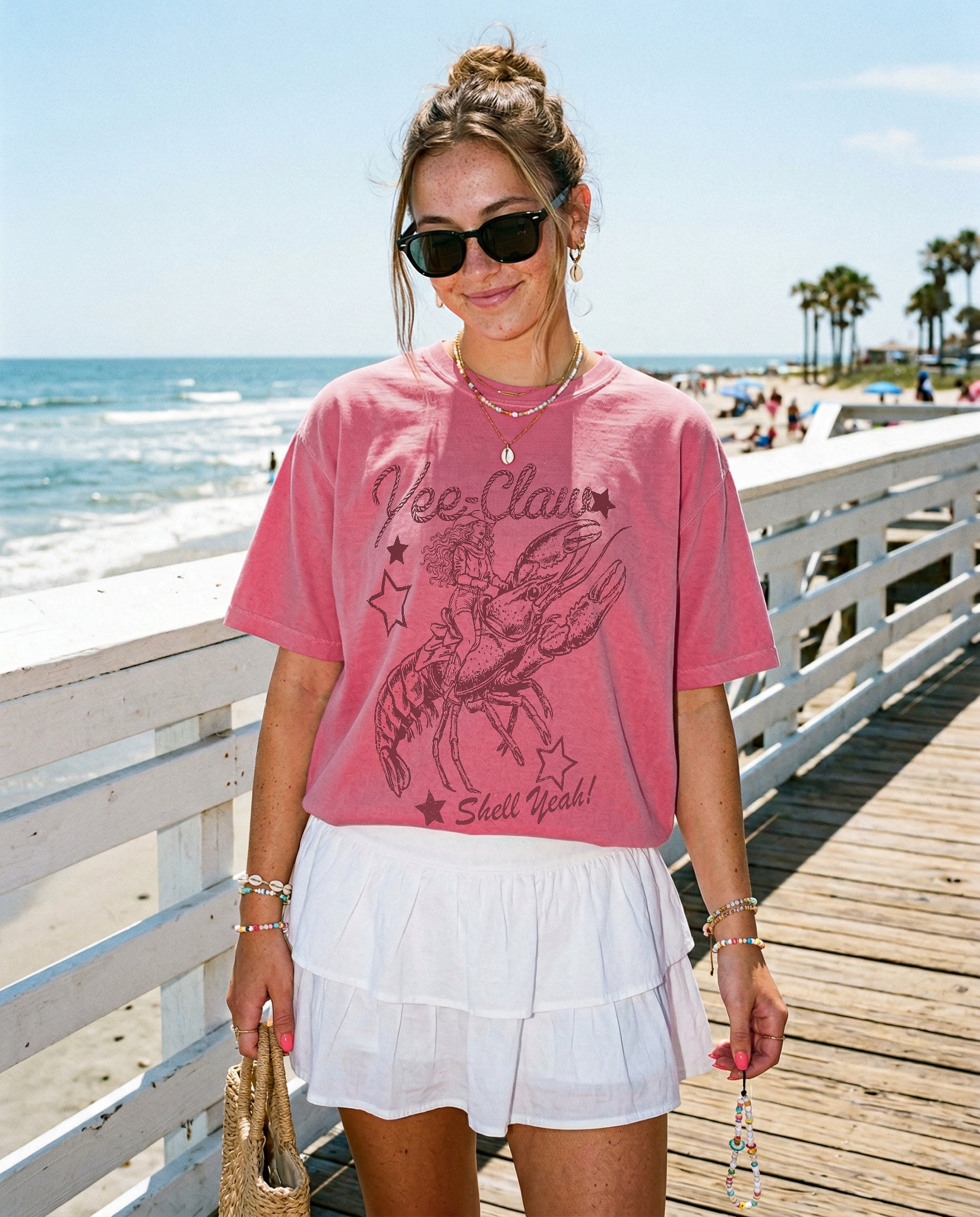 Yee-Claw Cowgirl Crawfish Tee