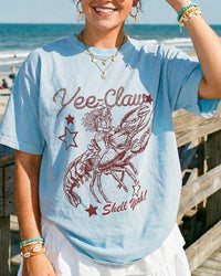 Yee-Claw Cowgirl Crawfish Tee