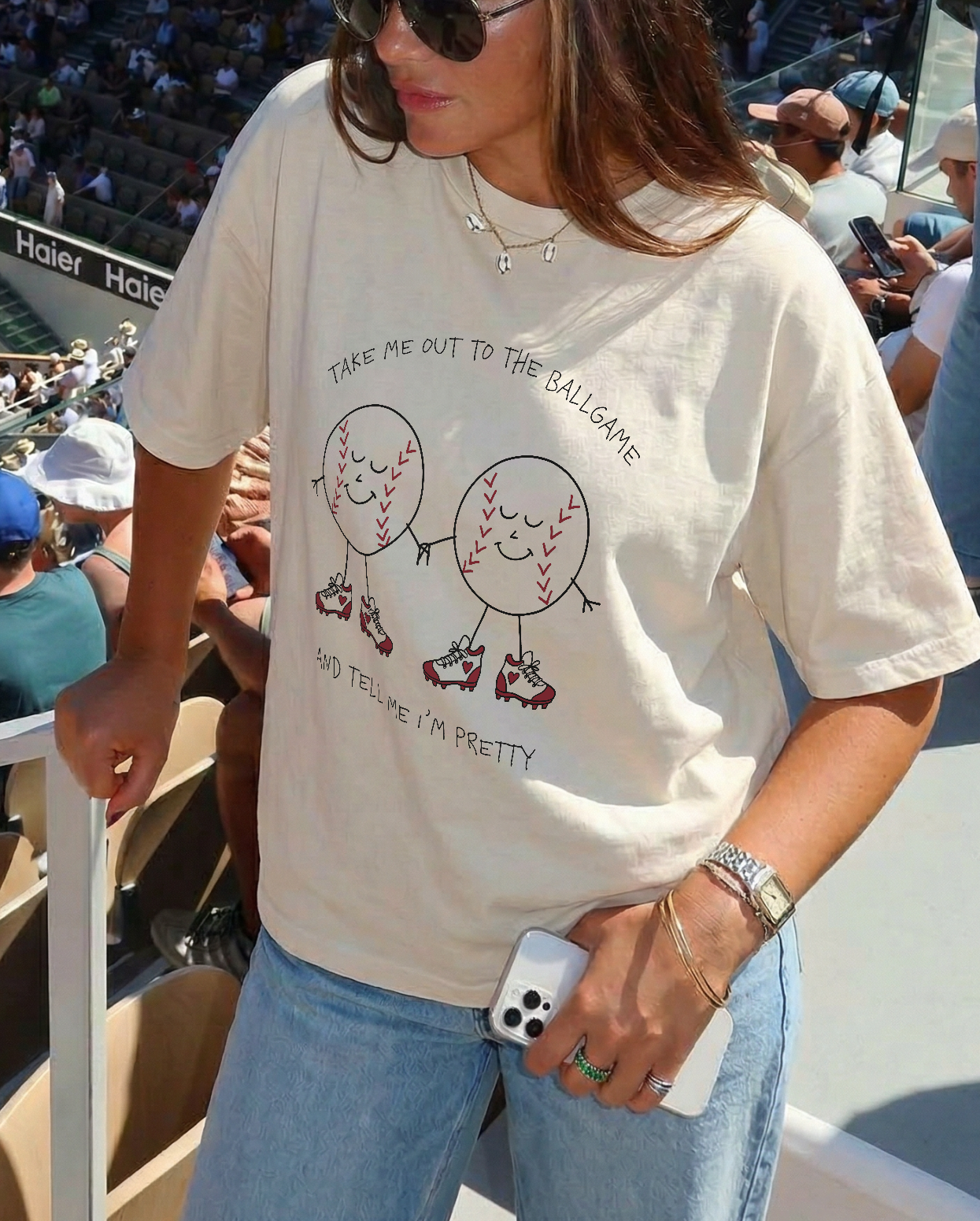 Take Me Out To The Ballgame Baseball Graphic Tee