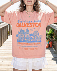 Greetings From Galveston Texas Graphic Tee