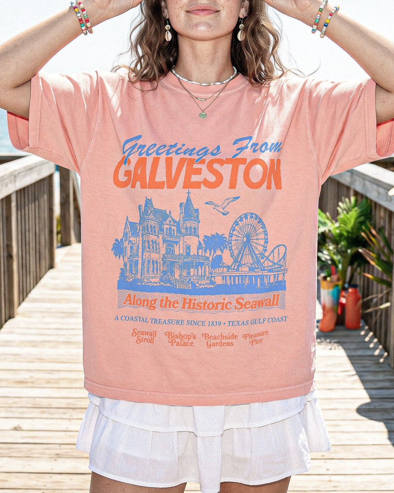 Greetings From Galveston Texas Graphic Tee