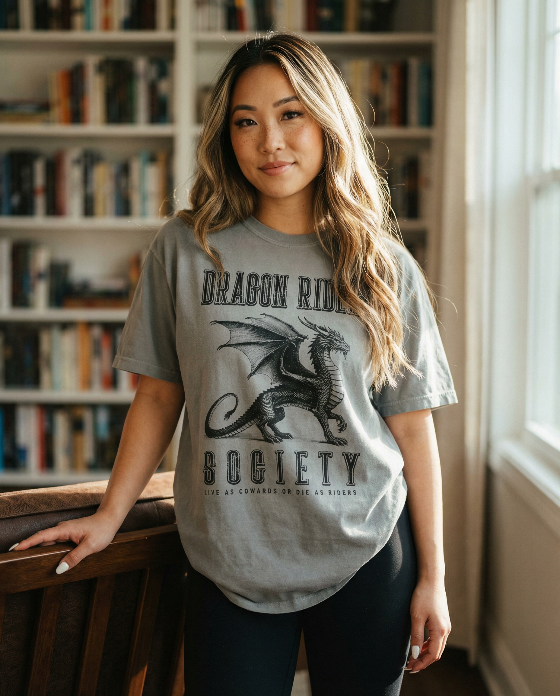 Dragon Rider Society Fantasy Book Club Graphic Tee