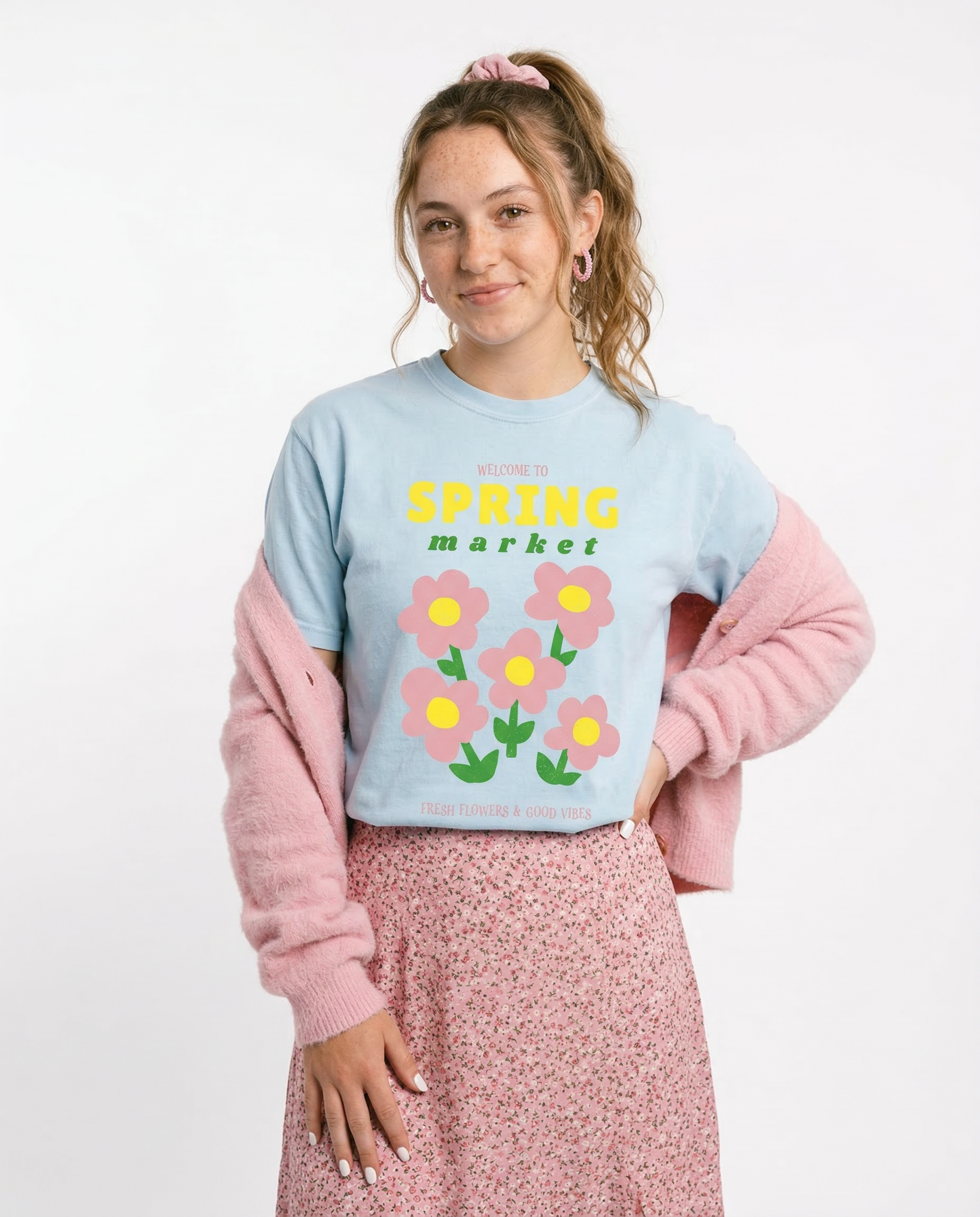 Spring Market Floral Graphic Tee