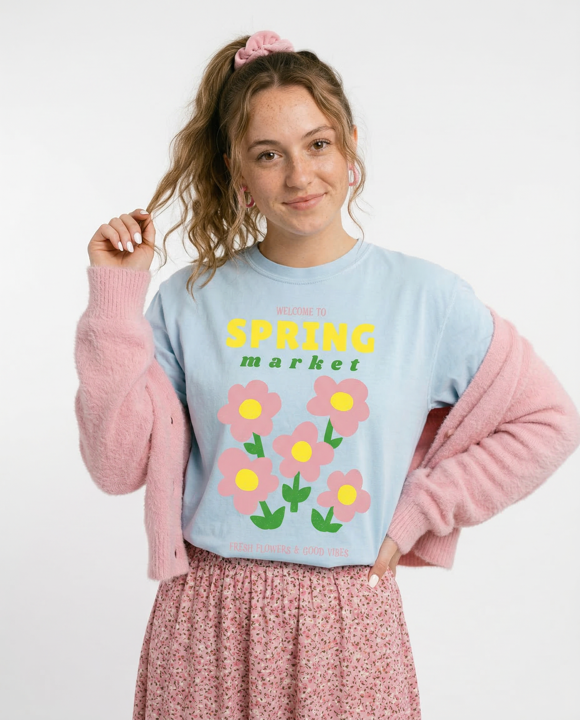 Spring Market Floral Graphic Tee