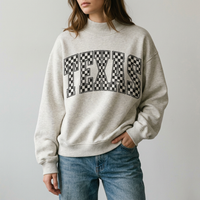 Texas Varsity Mock Neck Sweatshirt · Checkered