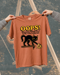Knocking Things Over Funny Cat Graphic Tee
