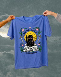 Do No Harm Take No Shit Black Cat Graphic Tee