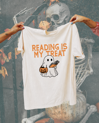 Reading is My Treat Ghost Graphic Tee