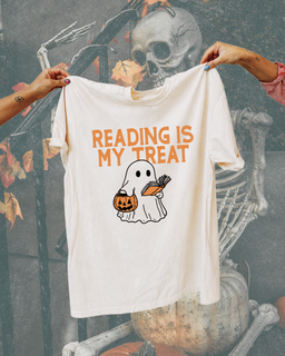 Reading is My Treat Ghost Graphic Tee
