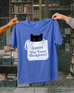 Support Your Local Bookstores Black Cat Graphic Tee