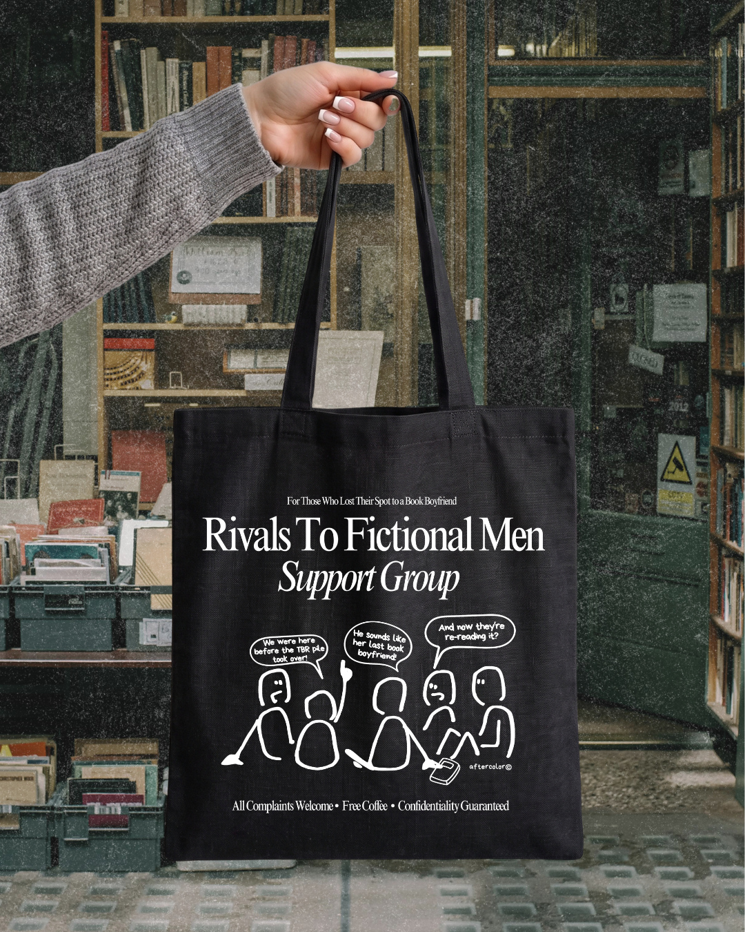 Rivals To Fictional Men Support Group Tote Bag