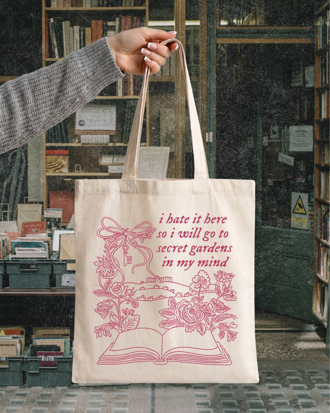 Secret Gardens In My Mind Bookish Tote Bag