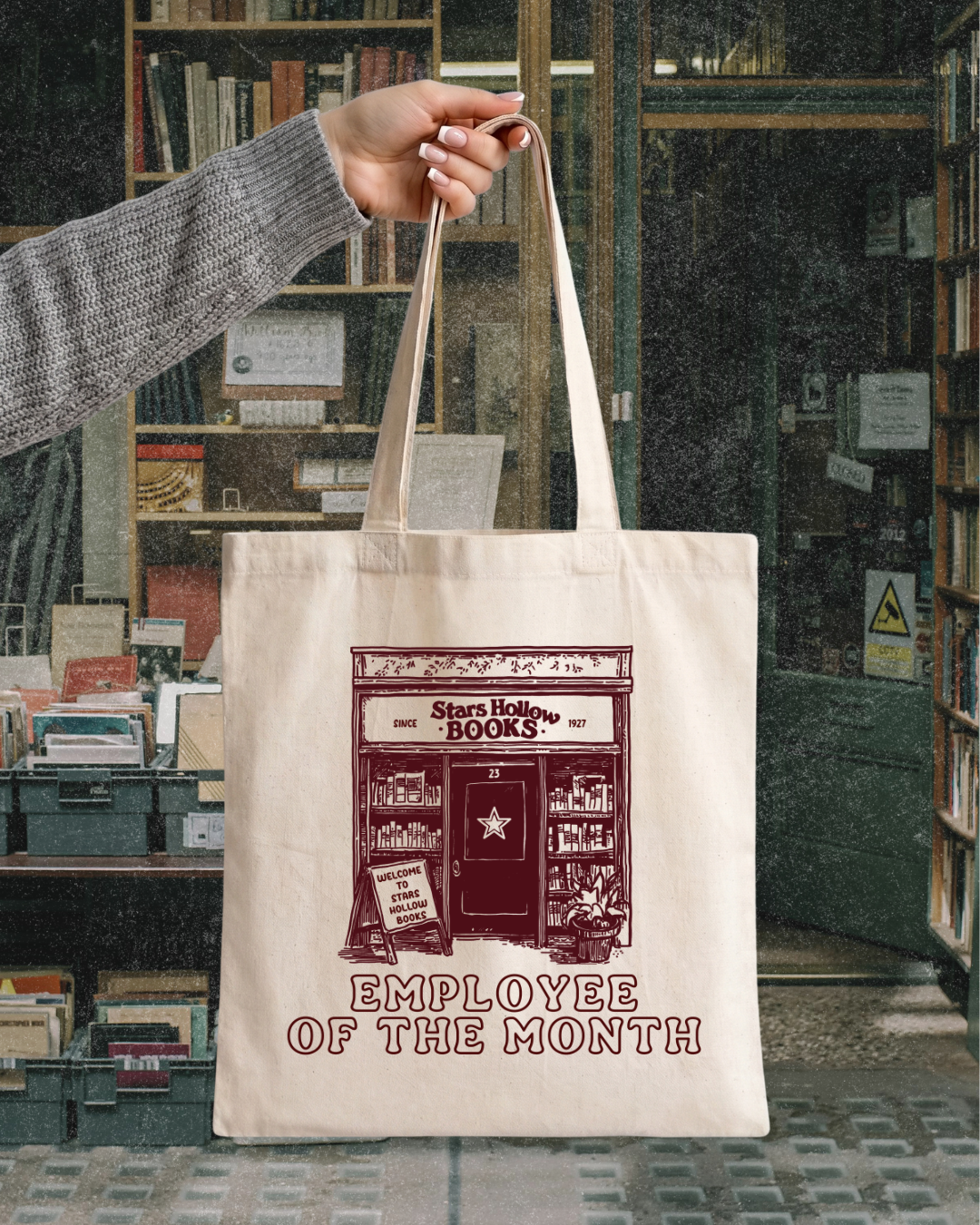 Stars Hollow Books Employee of the Month Tote Bag