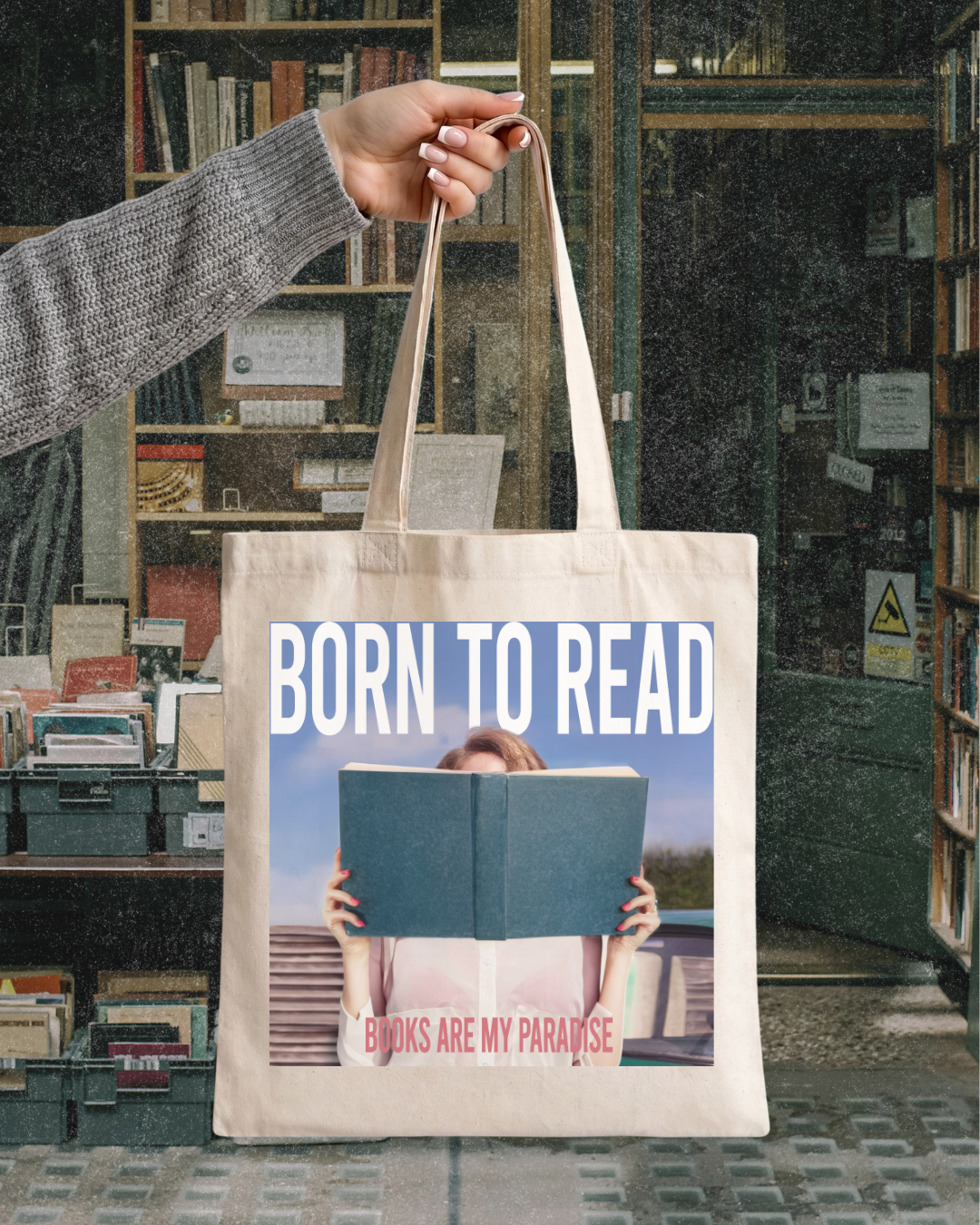 Born To Read Book Tote