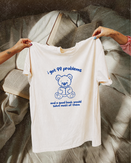 99 Problems Book Bear Graphic Tee