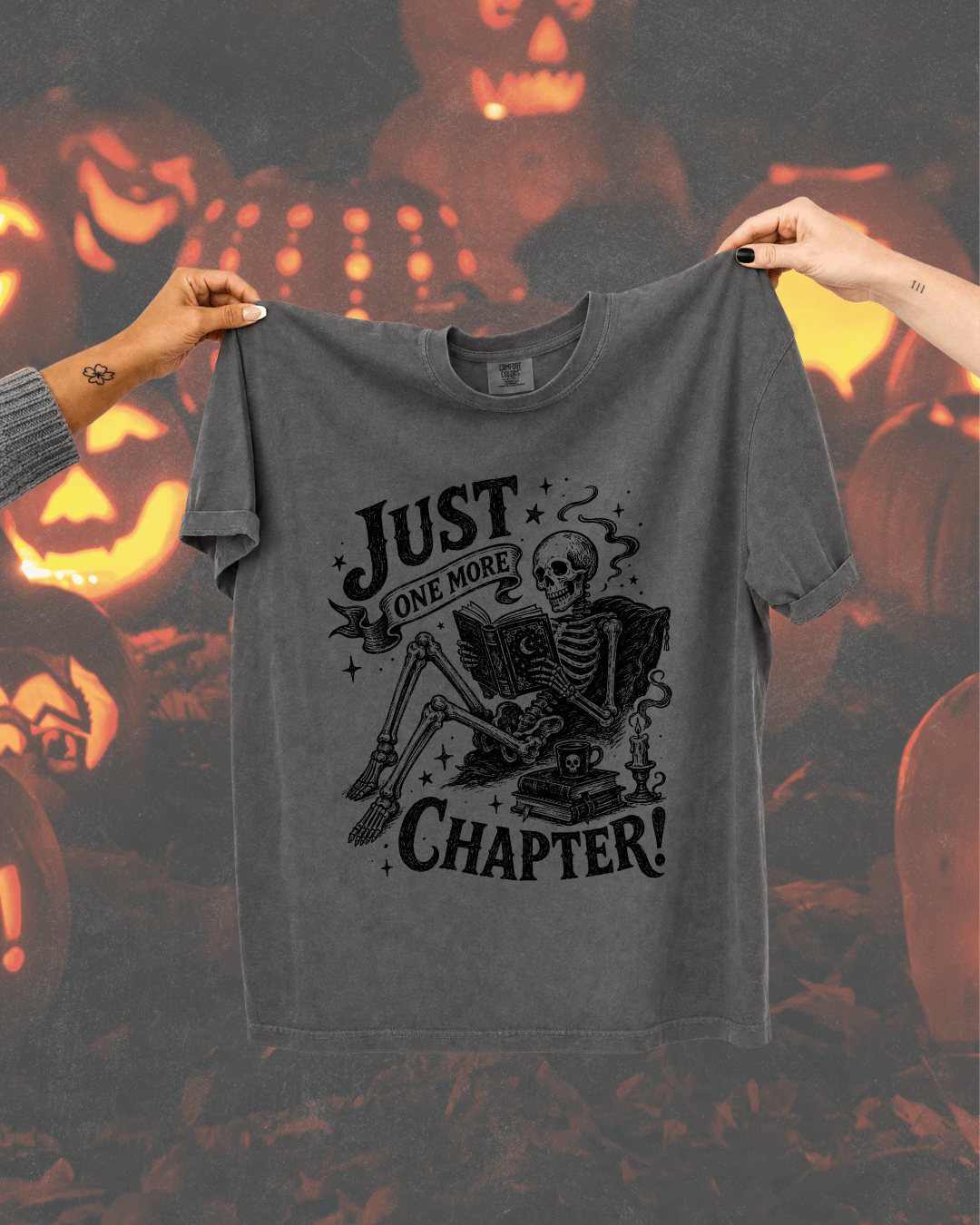 Just One More Chapter Skeleton Graphic Tee