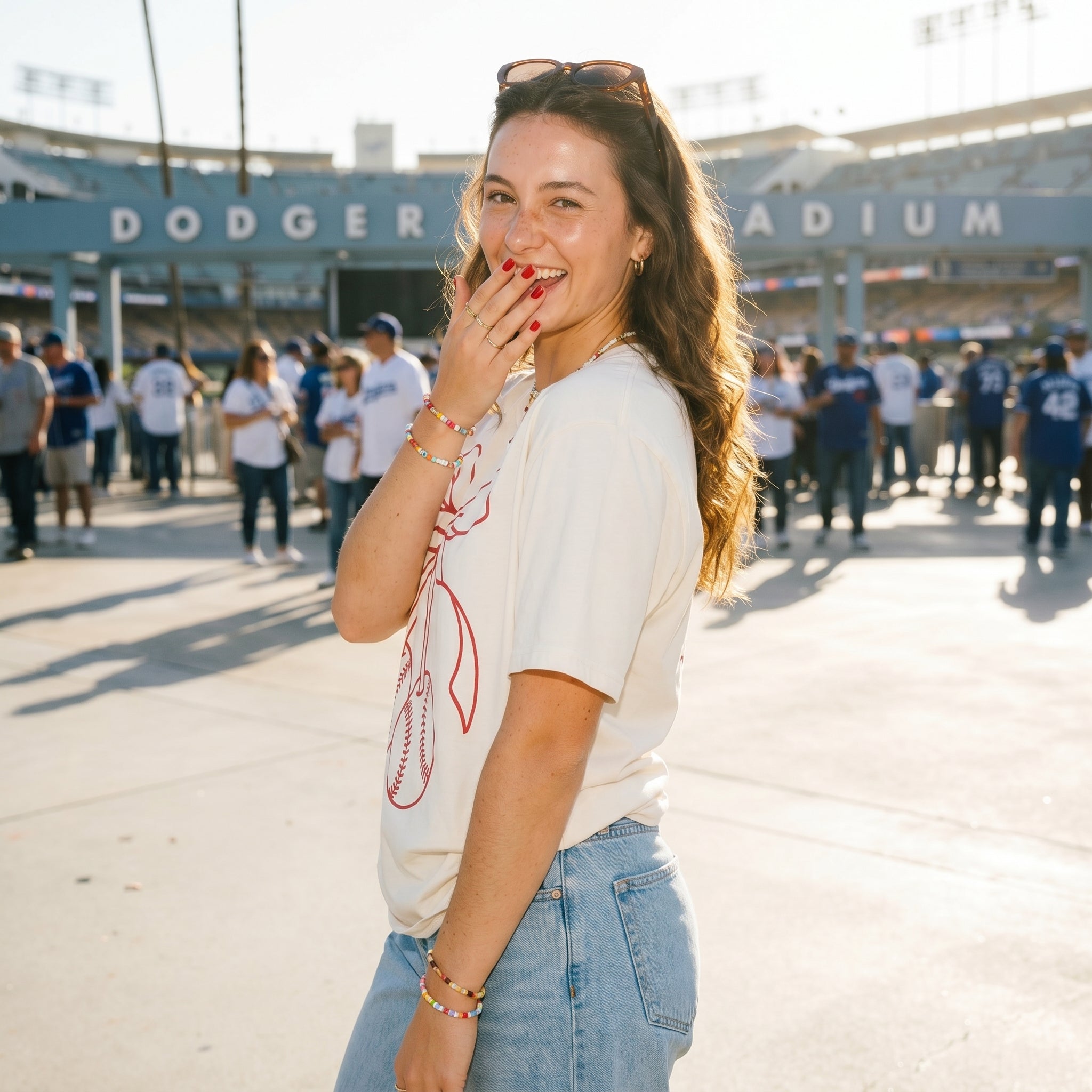 Baseball Cherries Coquette Graphic Tee