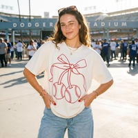 Baseball Cherries Coquette Graphic Tee