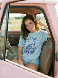 Cowgirl Blue Western Graphic Tee