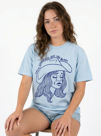 Cowgirl Blue Western Graphic Tee