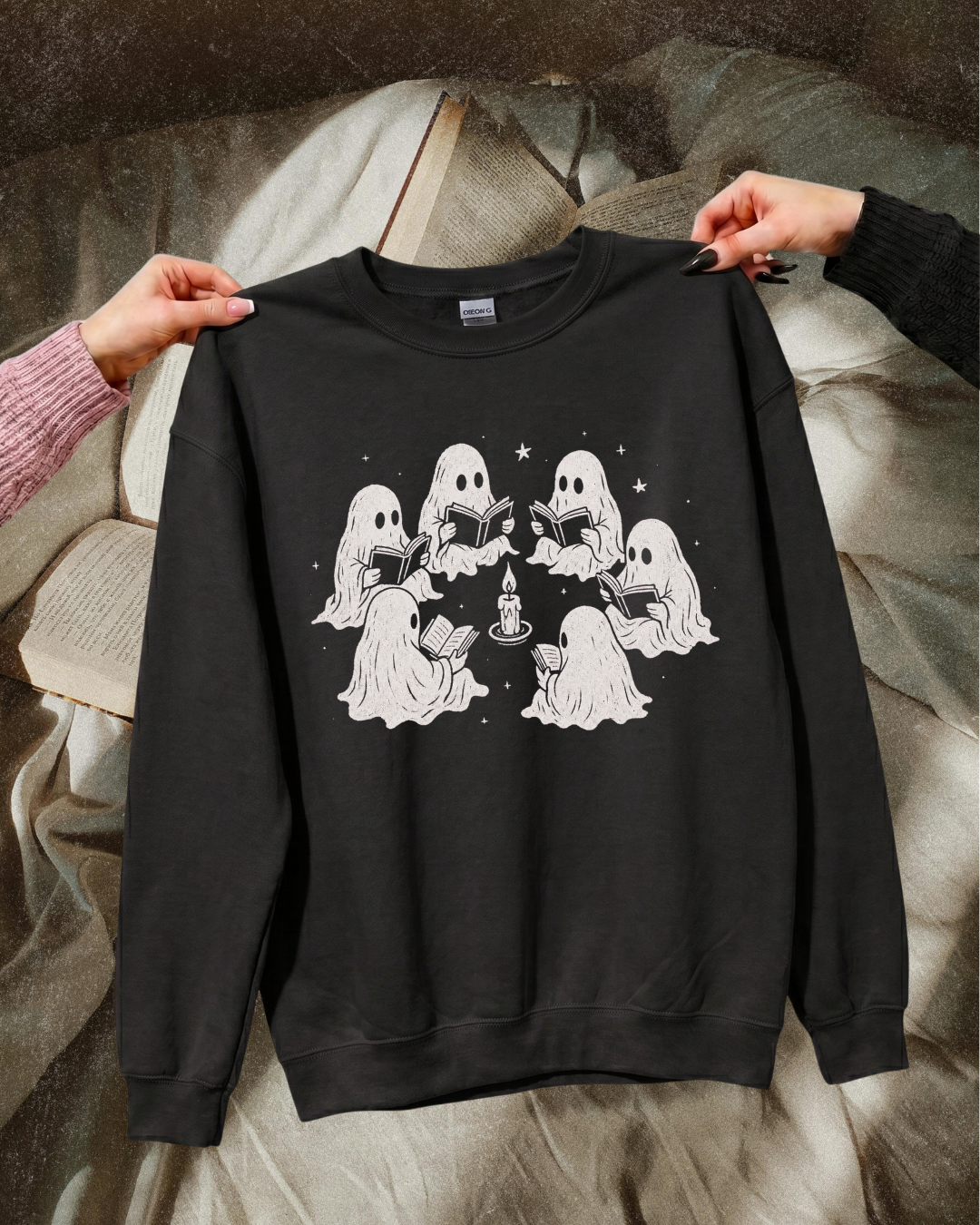 Ghost Book Club Halloween Sweatshirt