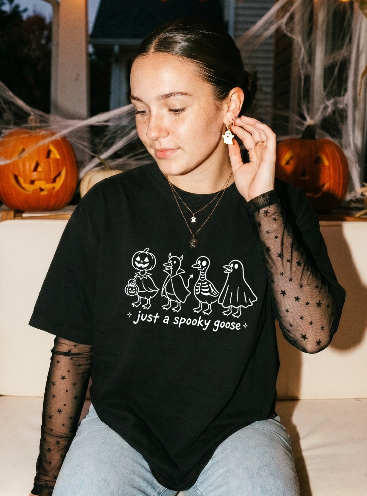 Just a Spooky Goose Tee