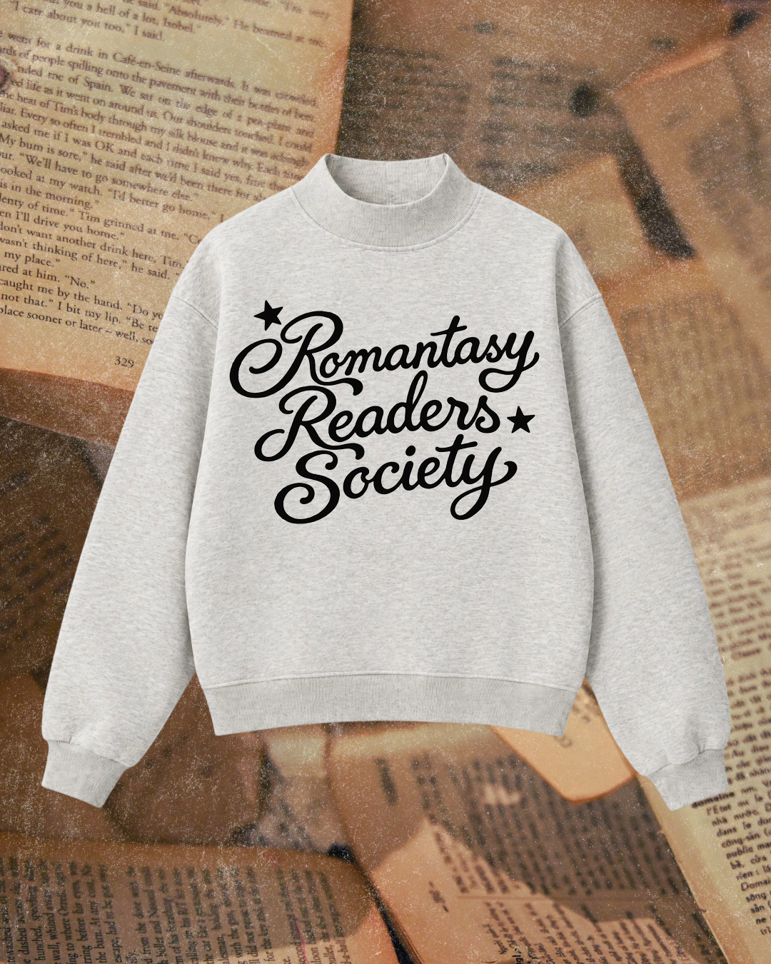 Romantasy Readers Society Mock Neck Sweatshirt
