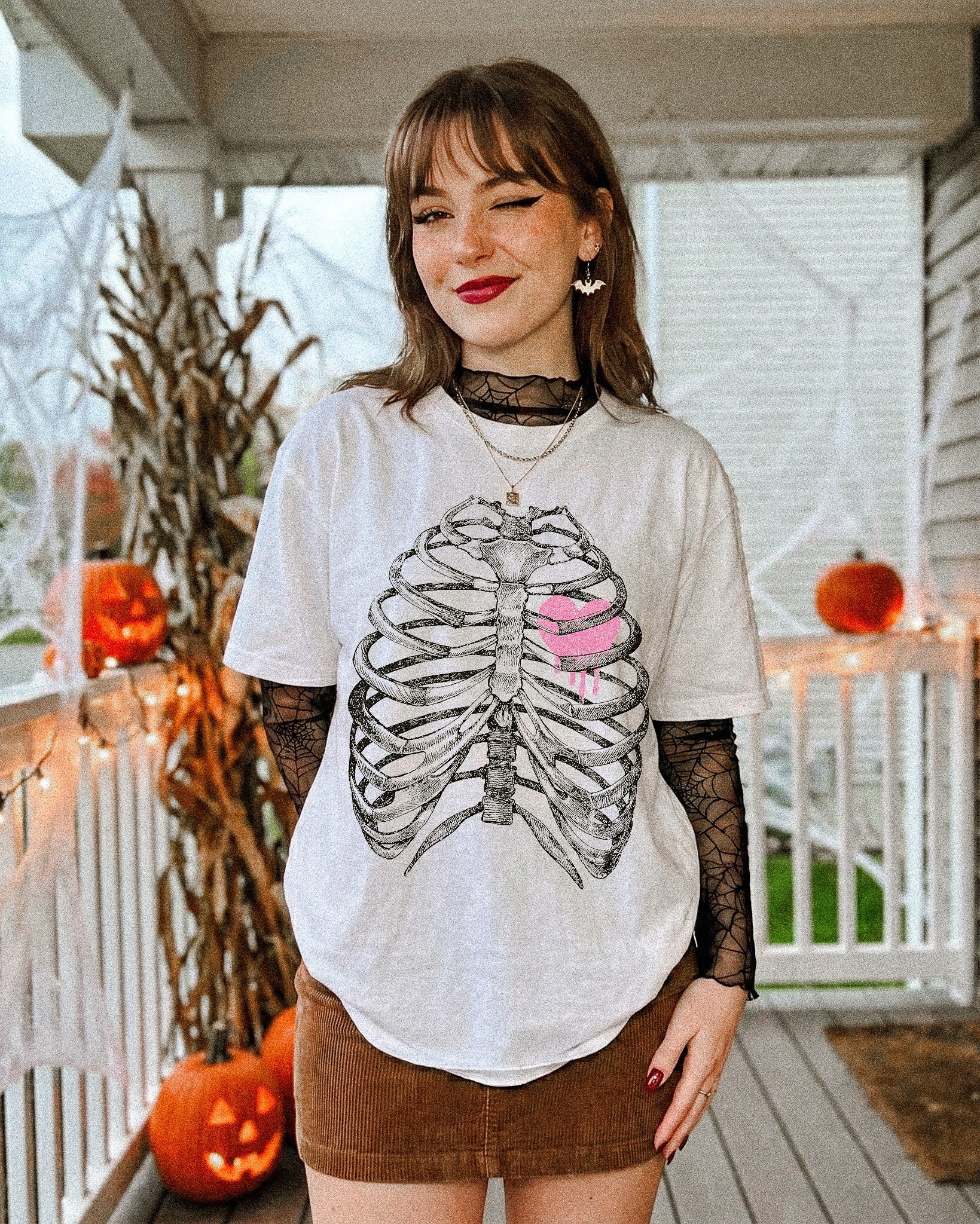 Skeleton Ribcage Heart Tee